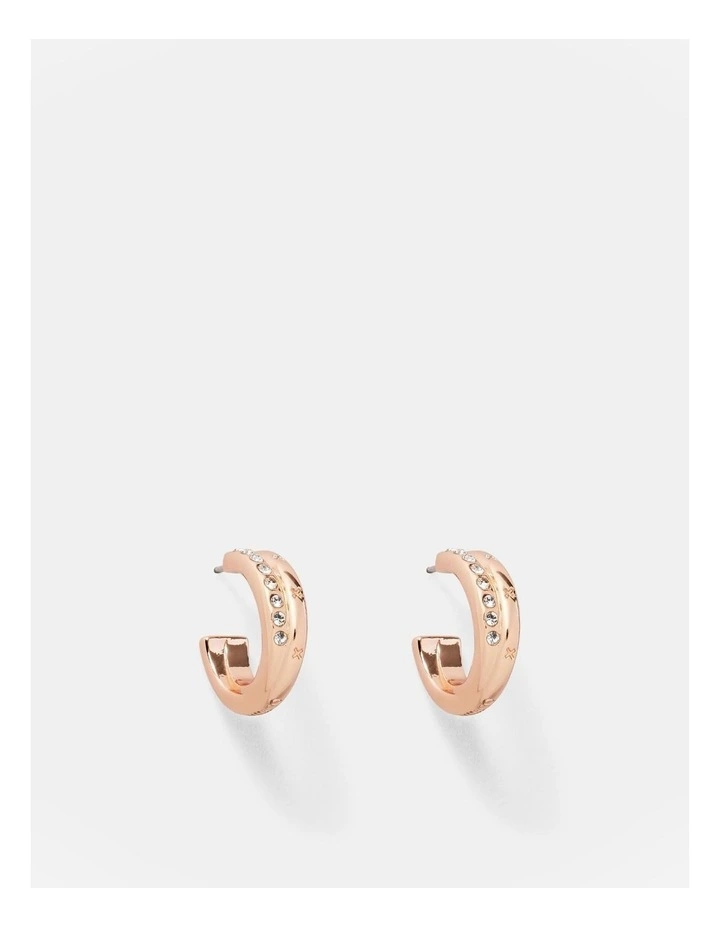 Circulate Hoop Earrings in Rose Gold