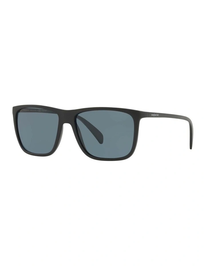 HU2004 Black Polarised Sunglasses