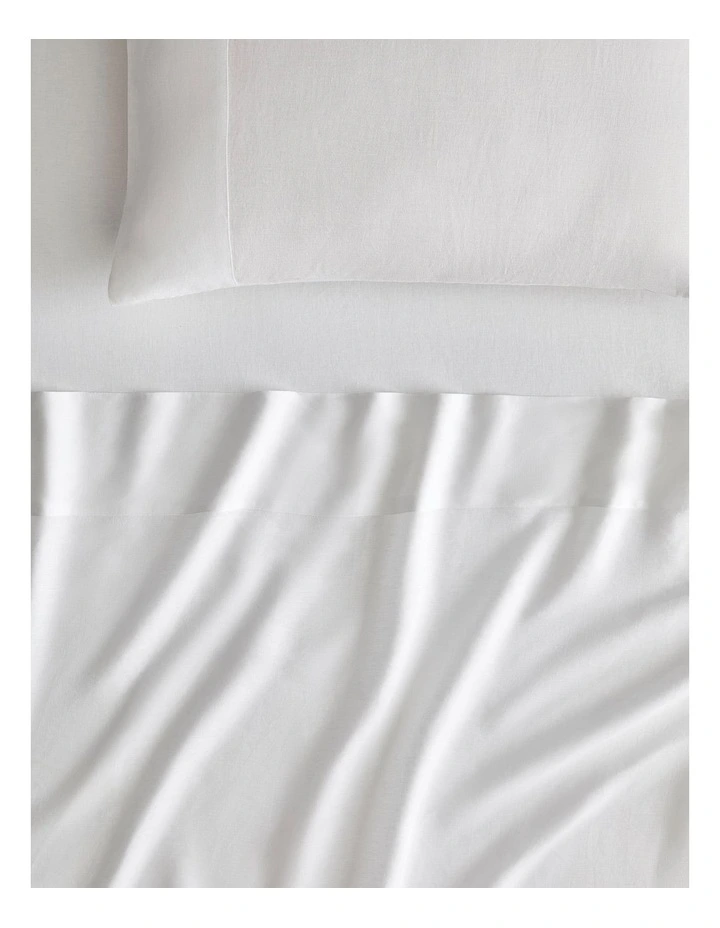 Abbotson Fitted Sheet in White