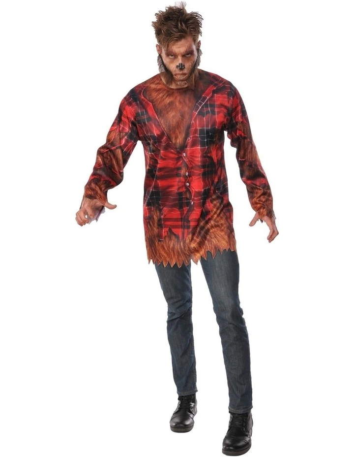 Rubies Werewolf Dress Up Long Sleeve Shirt Costume in Two Tone