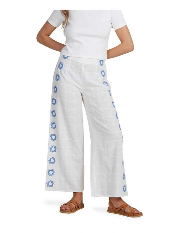 Costa Del Sud Palazzo Pants in Egret