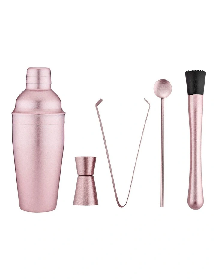 Aurora Cocktail Set 5 Piece in Blush
