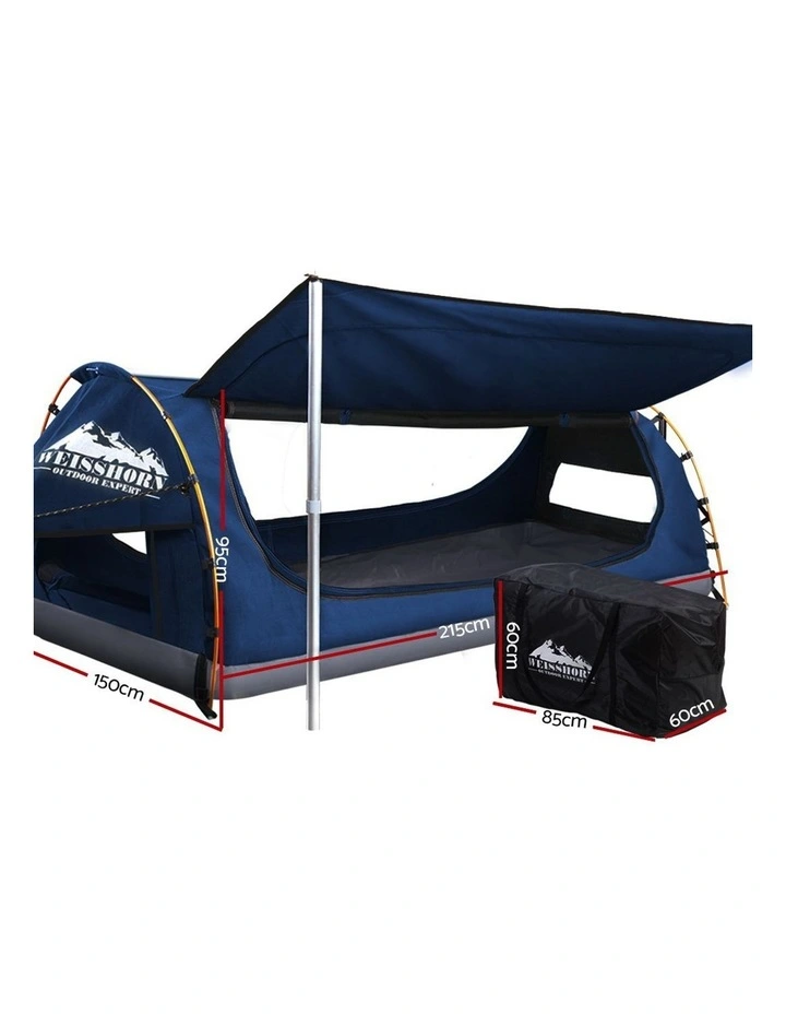 Deluxe Double Size Camping Tent Dark Blue