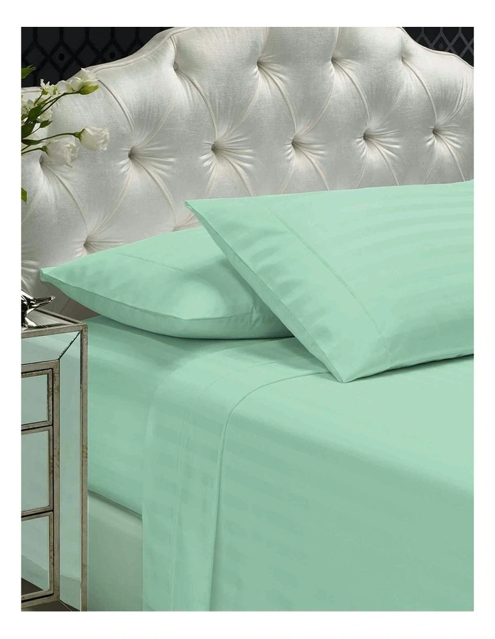 Damask 1200TC Cotton Sateen Sheet Set in Mist