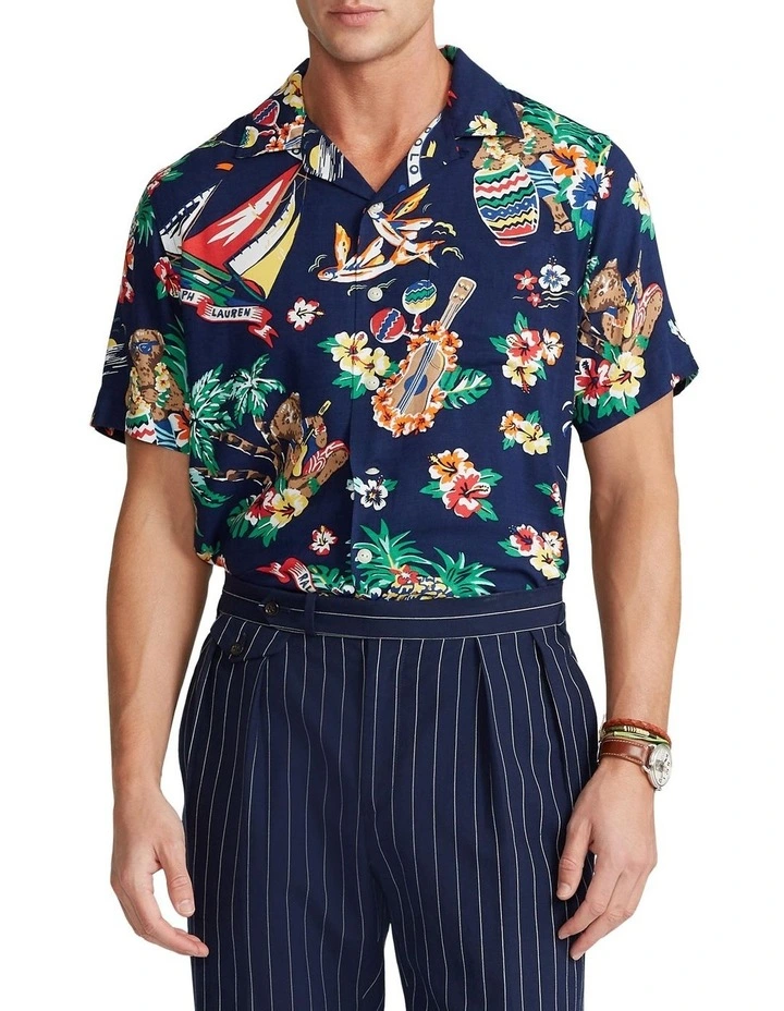 Classic Fit Polo Bear Camp Shirt