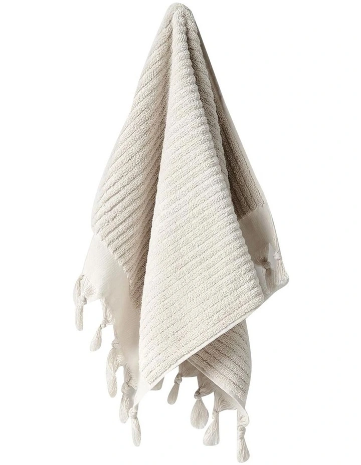 Paros Rib Bath Towel Set in Sand