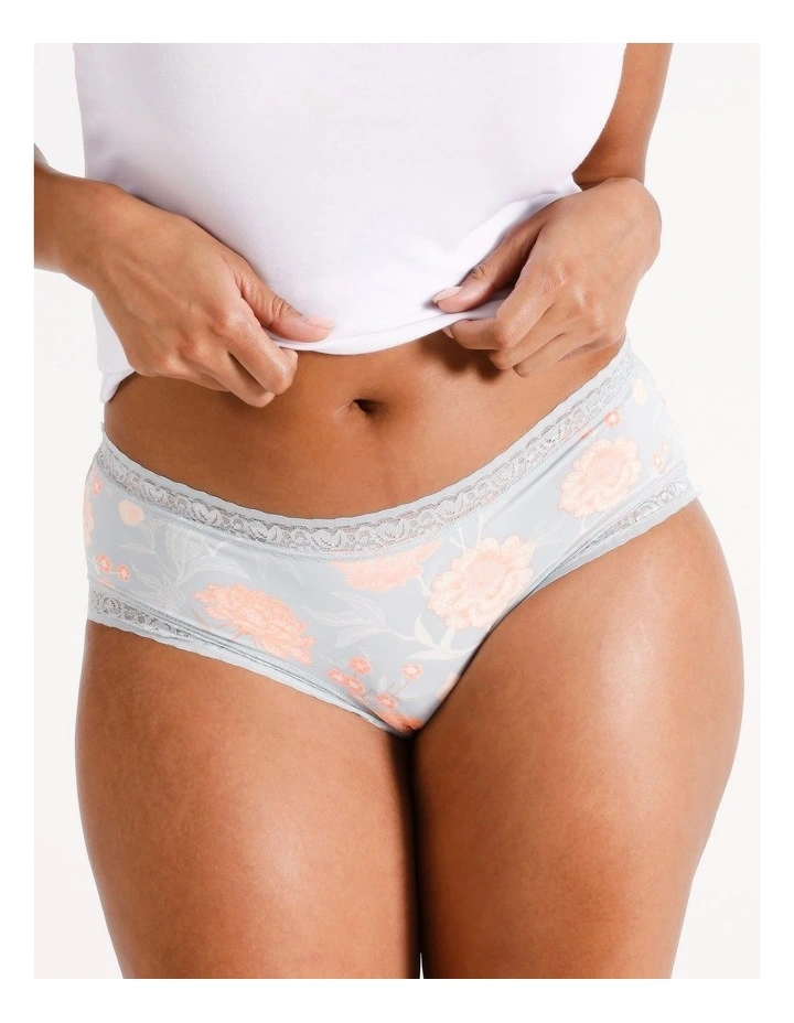Smooth Lace Boyleg Brief in Grey