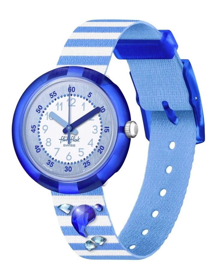 Shining Dolphin Watch in White