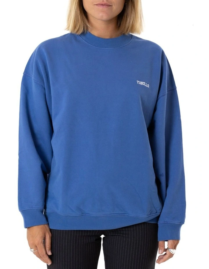 Spectral Oversize Crew in Vintage Royal Blue