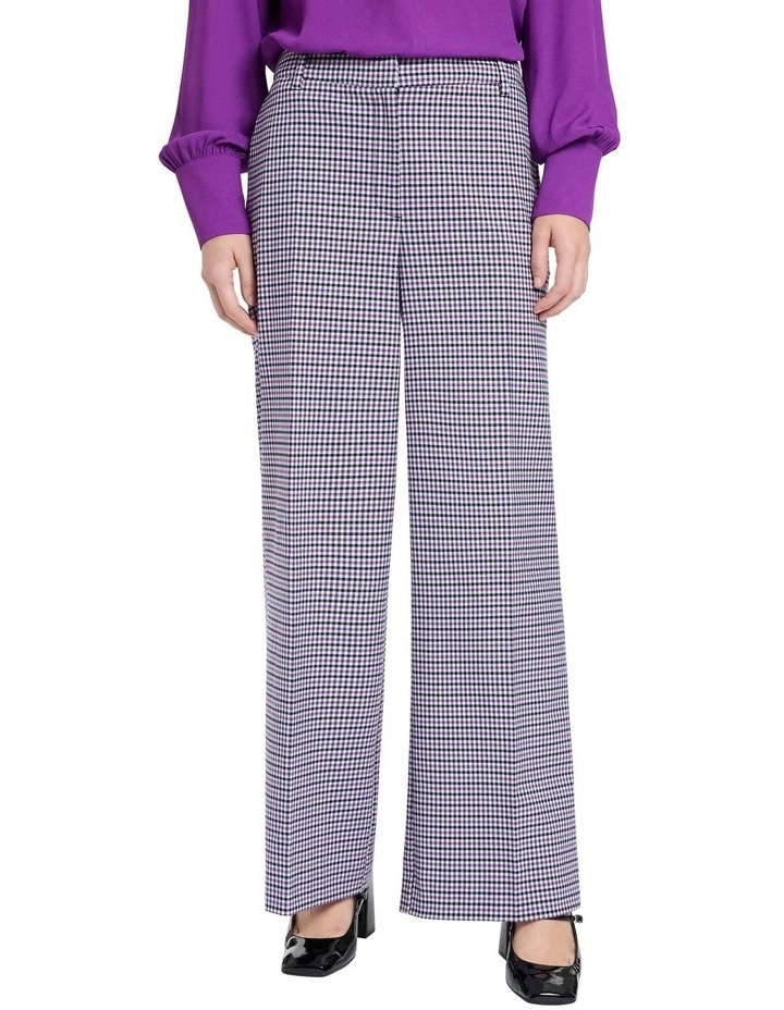 Check Yes Wide Leg Pant in Superstar Check