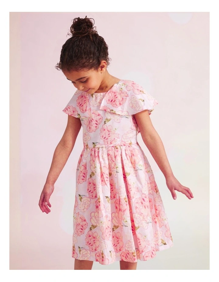 Ashleigh Floral Dress in Light Pink