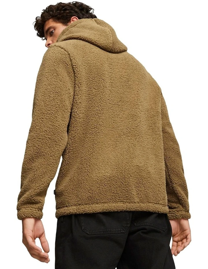 Essential Elevated Sherpa Hoodie in Chocolate Chip
