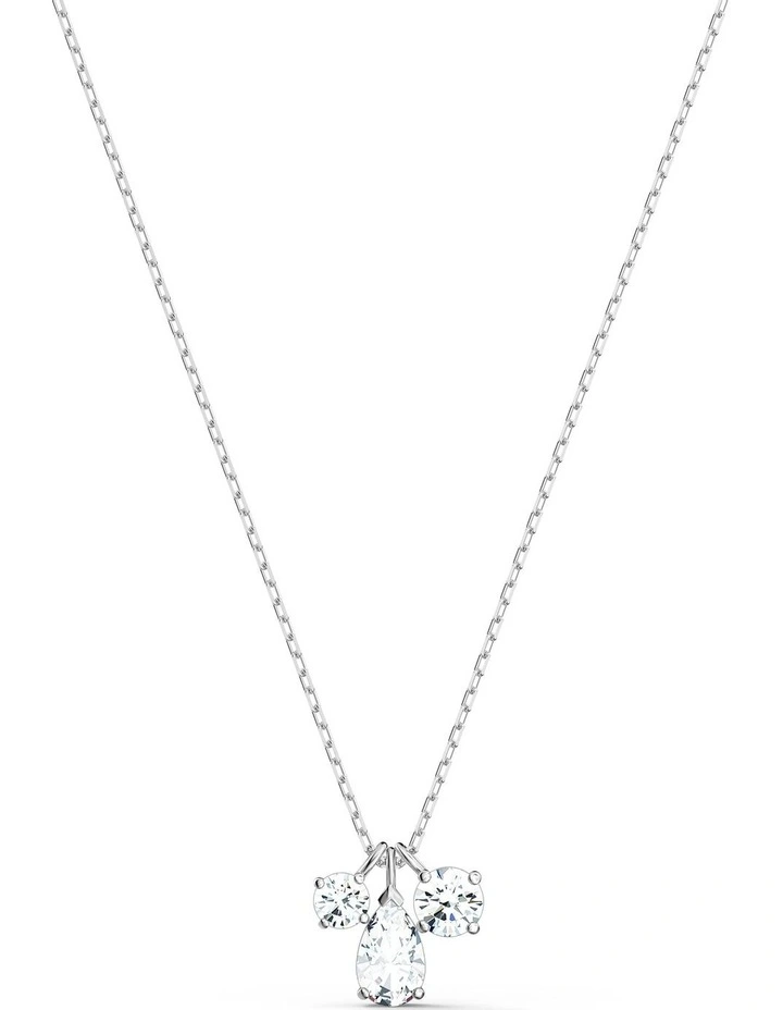 Attract Pendant Cluster Rhodium Plated in White