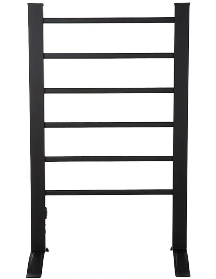 Standing Heated Bathroom Towel Drying/Heating Rail/Rack 90.5cm in Black