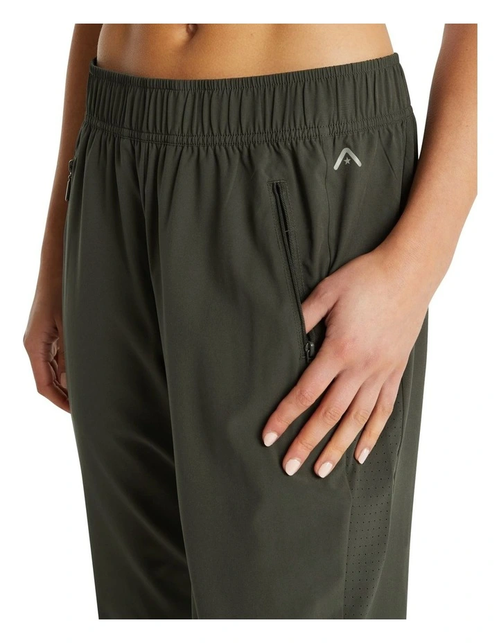 Rouched 3/4 Pants in Green