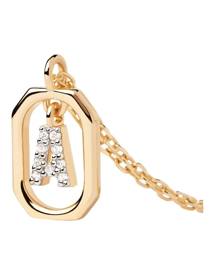 Mini Letters Necklace in Gold
