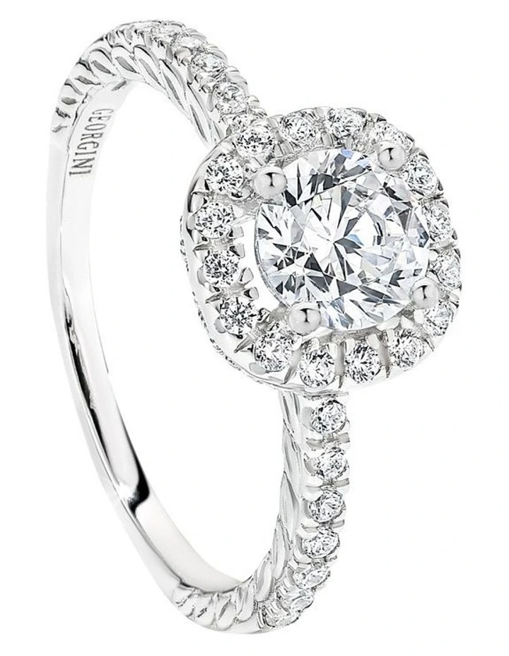 Themis Cubic Zirconia Sterling Silver Ring