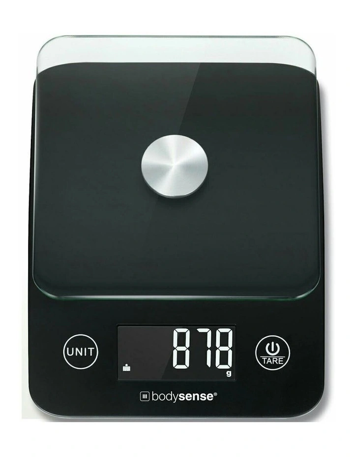 Propert Glass Top Digital Kitchen Scale 5kg in Black