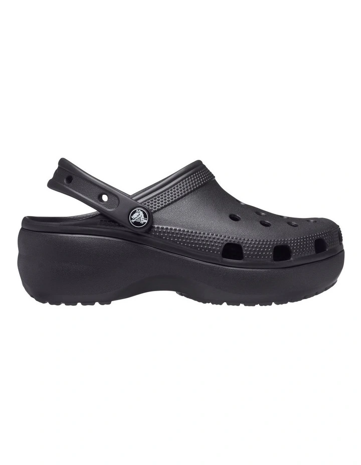 Classic Platform Clog Sandals in Black