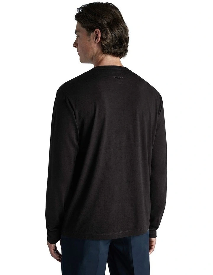 Merino Long Sleeve Tee in Black