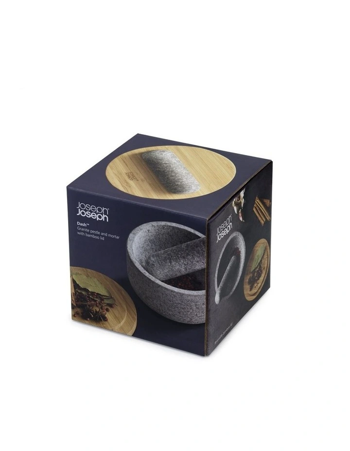 Dash Pestle & Mortar with Bamboo Lid in Granite