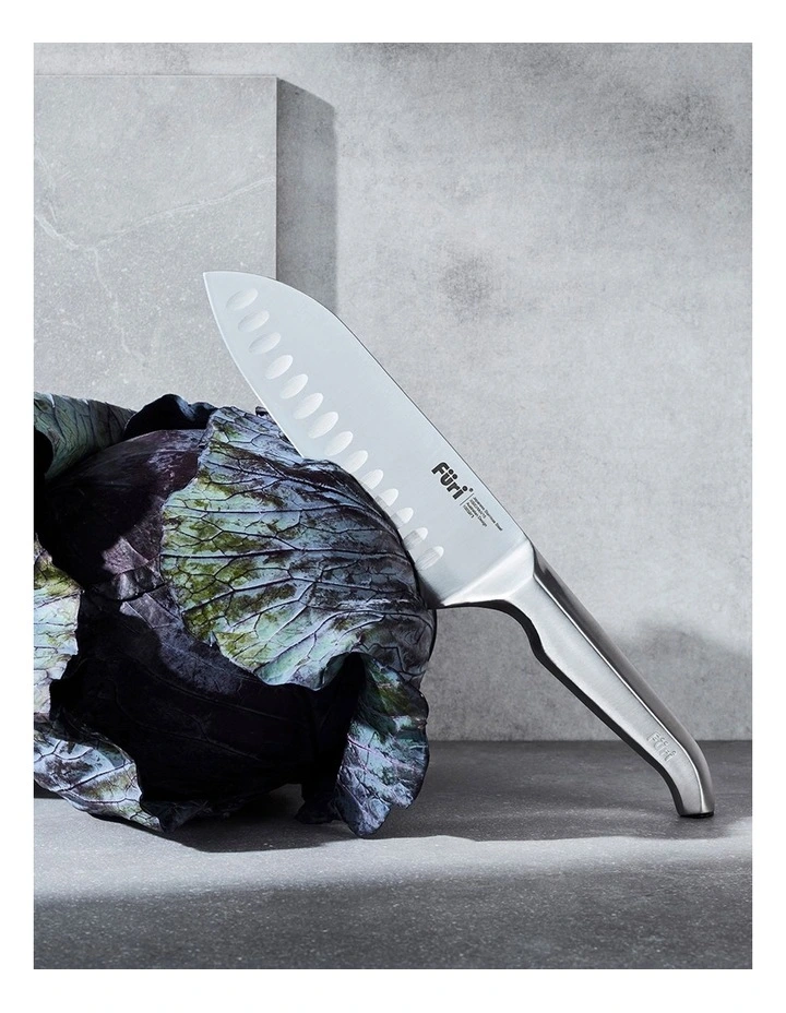 Pro East/West Santoku Knife 17cm in Silver