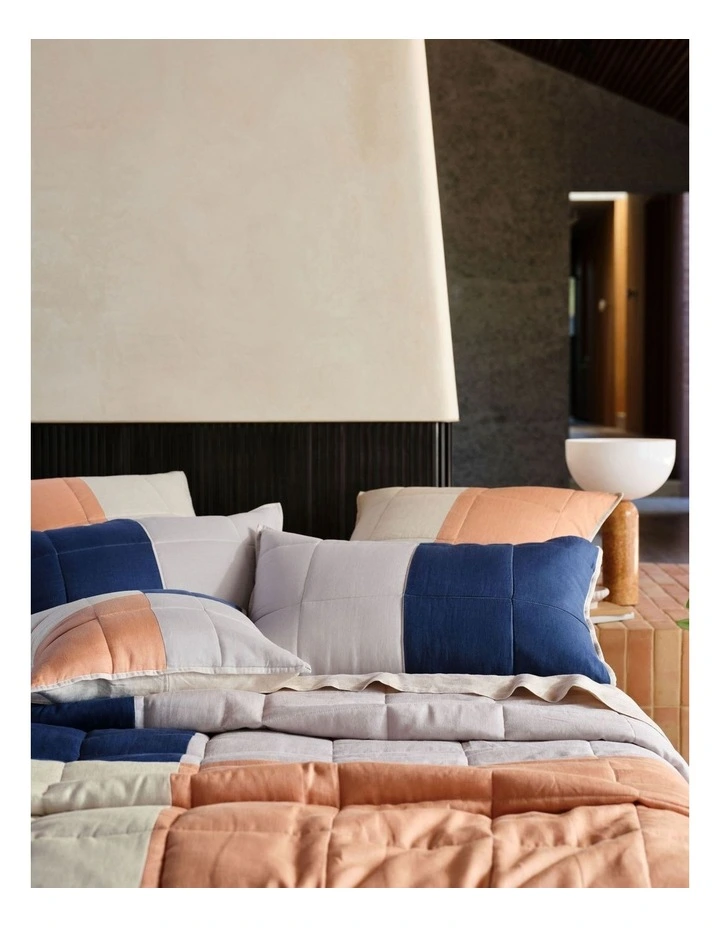 Nimes Patchwork Standard Sham Set in Navy