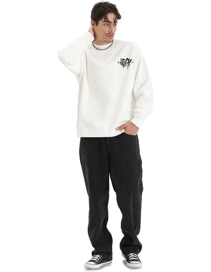Arcane Heavy Relaxed Sweater in White