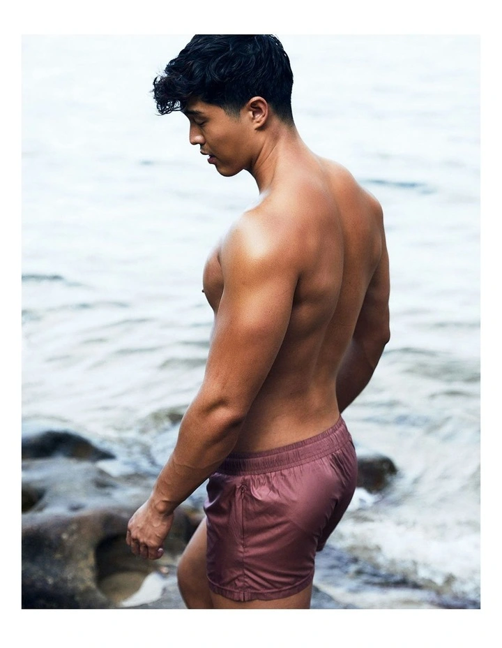 Bass Swim Short in Burgundy
