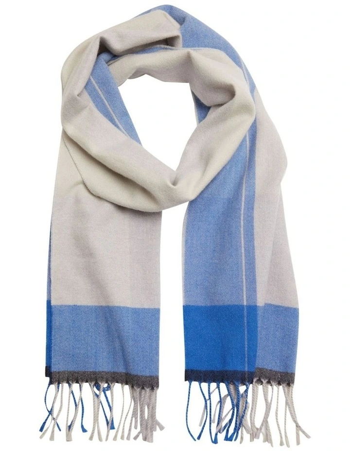 Ennis Colour Block Scarf in Blue Stripe