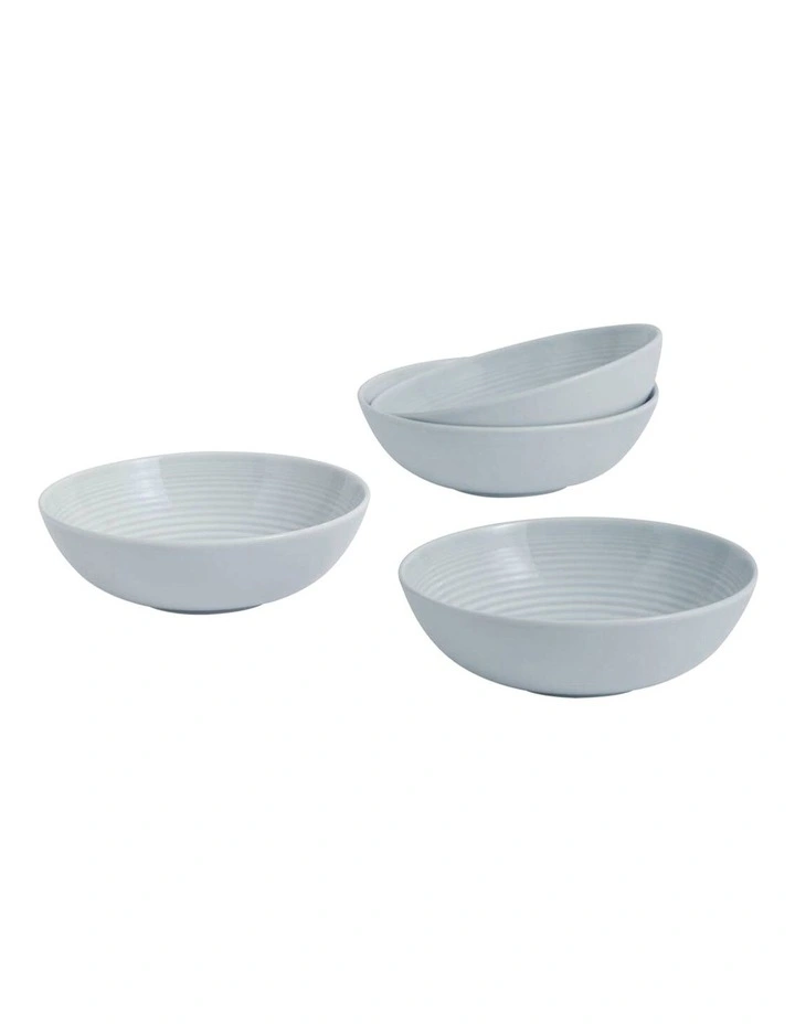 Maze Bowl 18cm Set of 4 in Light Grey