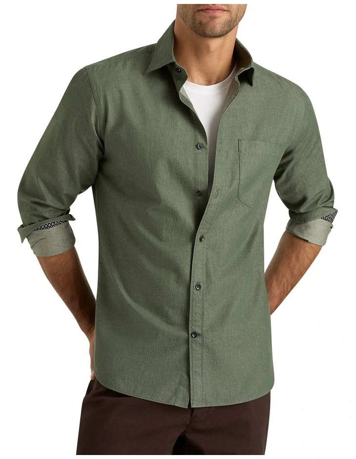 Collesano Denim Shirt in Green
