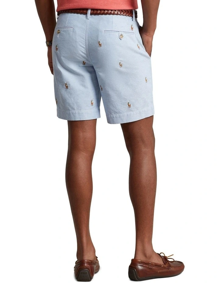 8-Inch Stretch Straight Fit Chino Short in Blue