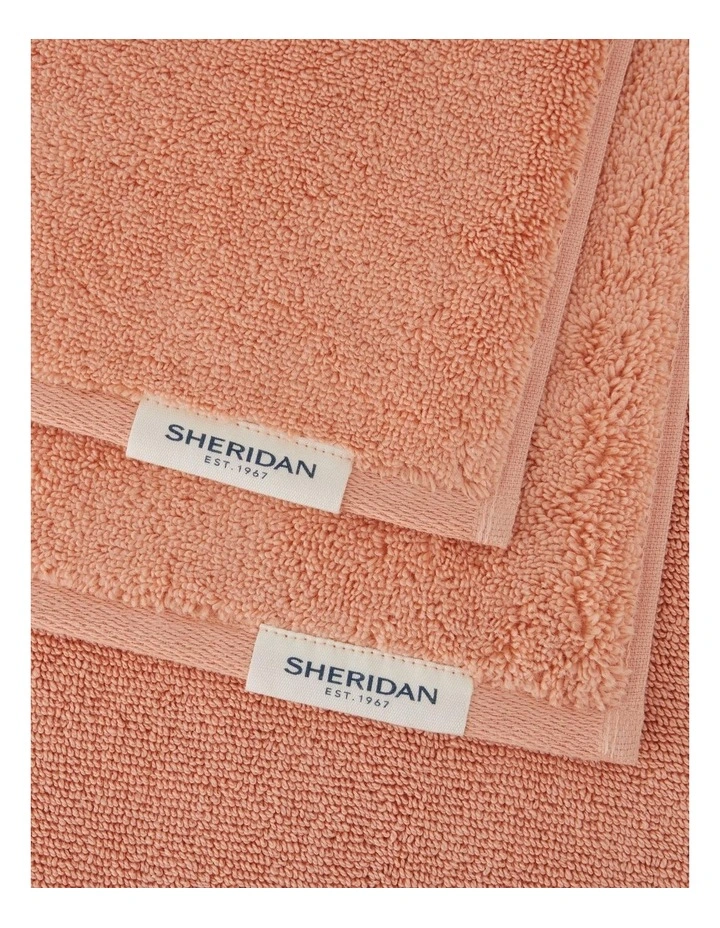 Aven Towel Collection in Coral Pink