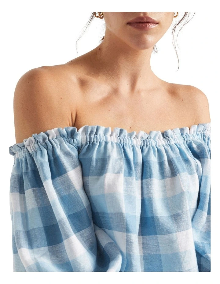 Linen Check Swing Top