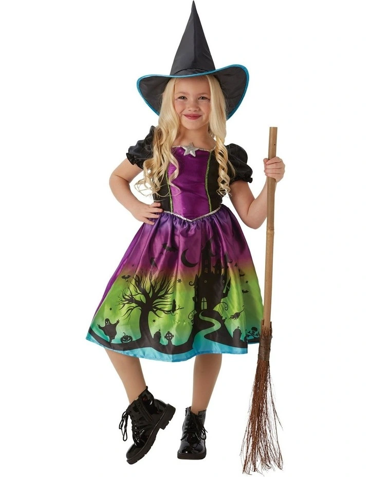 Witch Dress Up Costume Set in Multi