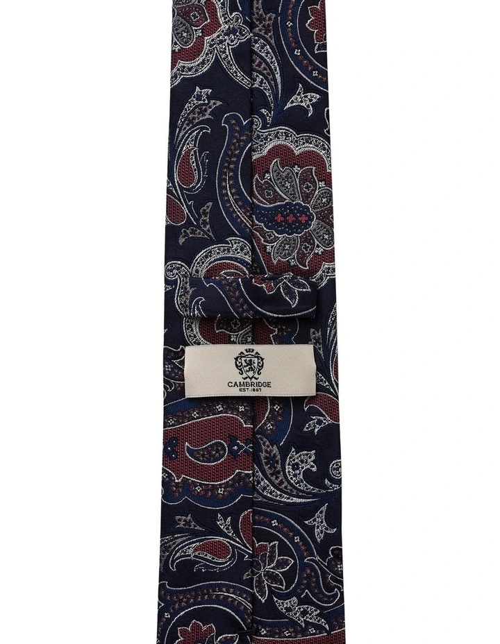 Marine Paisley Silk Tie in Pink