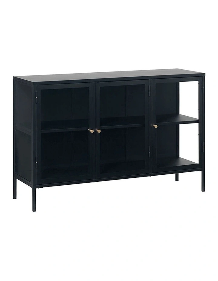 Carmel 3 Doors Sideboard 132cm in Black