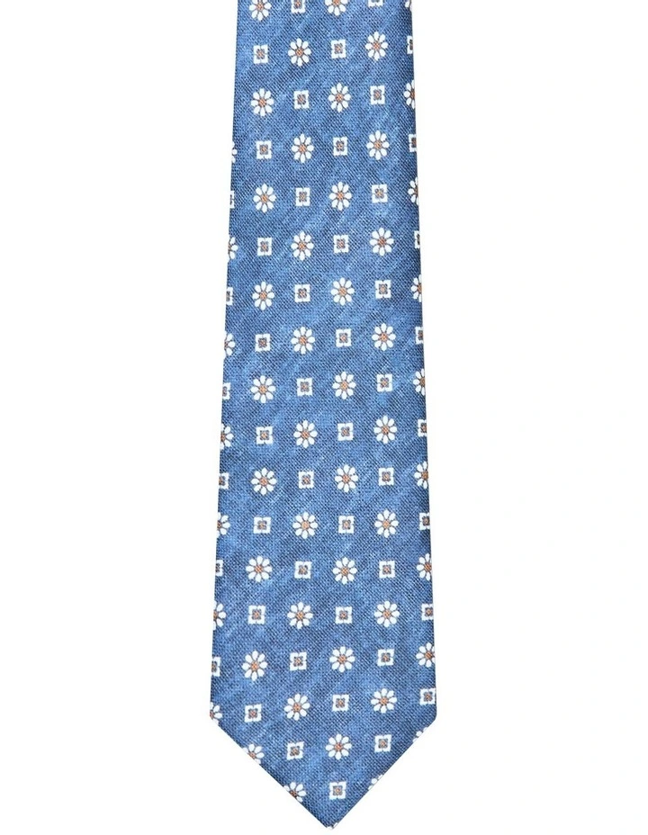 Floral Tie in Blue