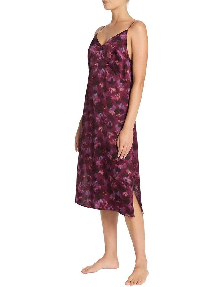 Romane Silk Sleep Dress in Red Multi