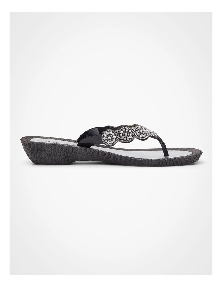 Bling Flex Flip Flops in Black