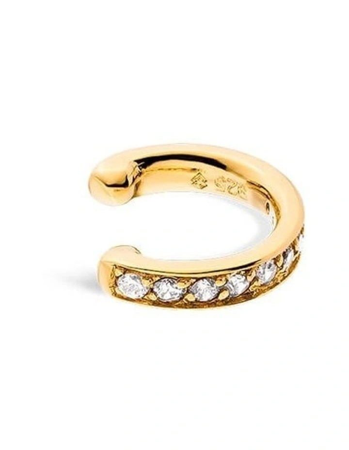 Edge Mono Ear Cuff in Gold