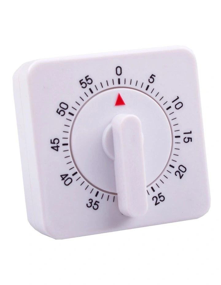 60 Minute Square Timer in White