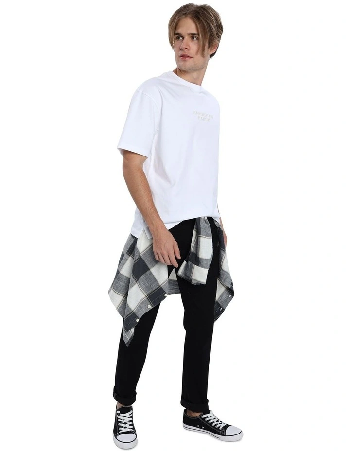 Super Soft Oversized Logo Graphic T-shirt in White