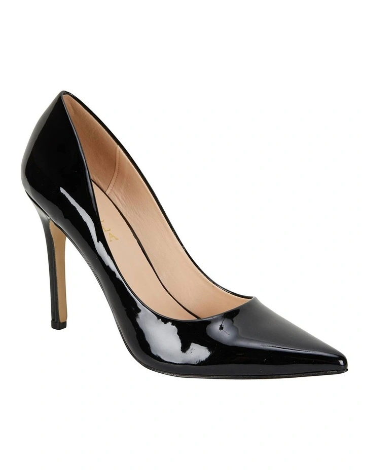 Harbour Heeled Shoes in Black Patent