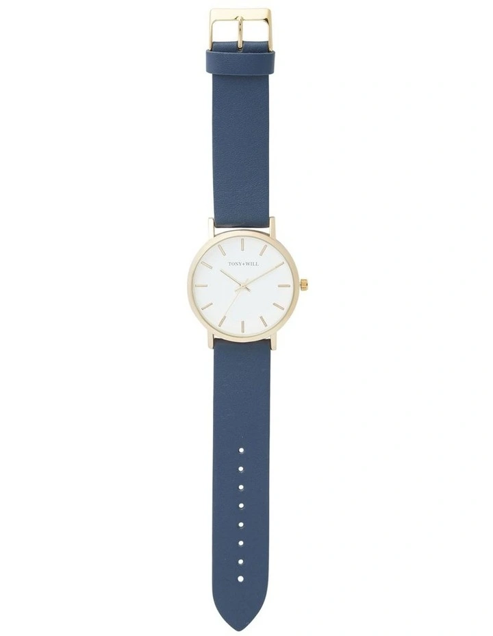 Classic Watch in Gold/White/Navy