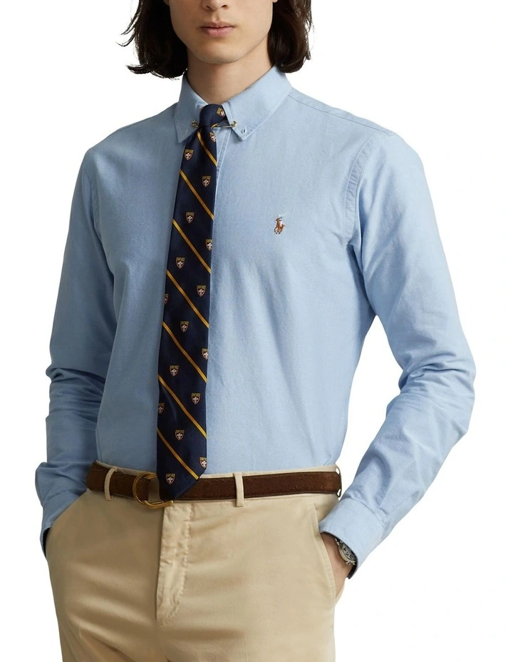 Custom Fit Oxford Shirt in Blue