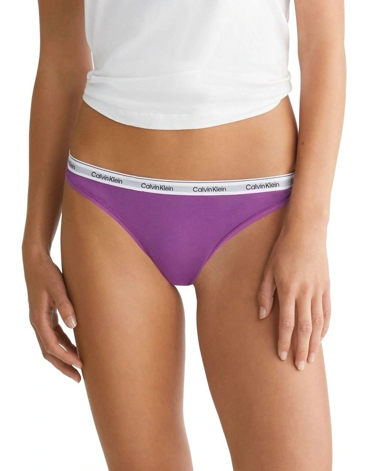 Modern Logo Thong in Purple