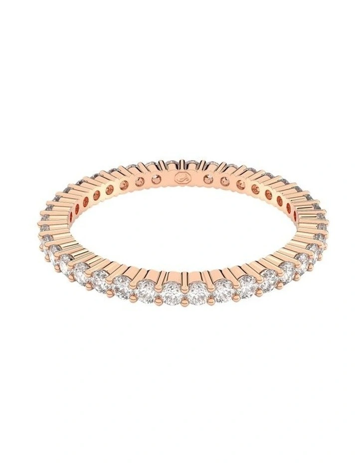 Vittore Ring Round Cut Rose Gold-Tone Plated in White
