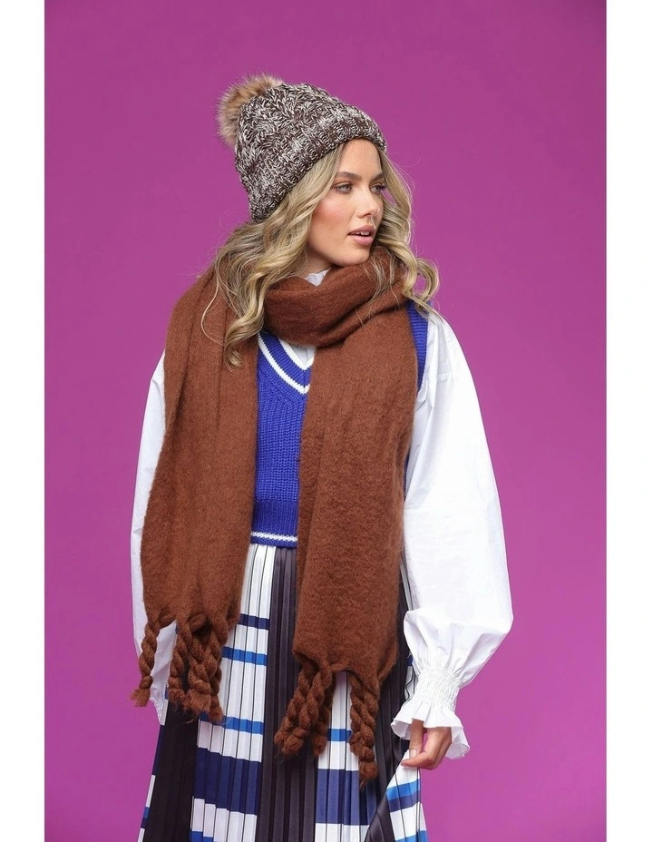 Serena Beanie in Brown Mix